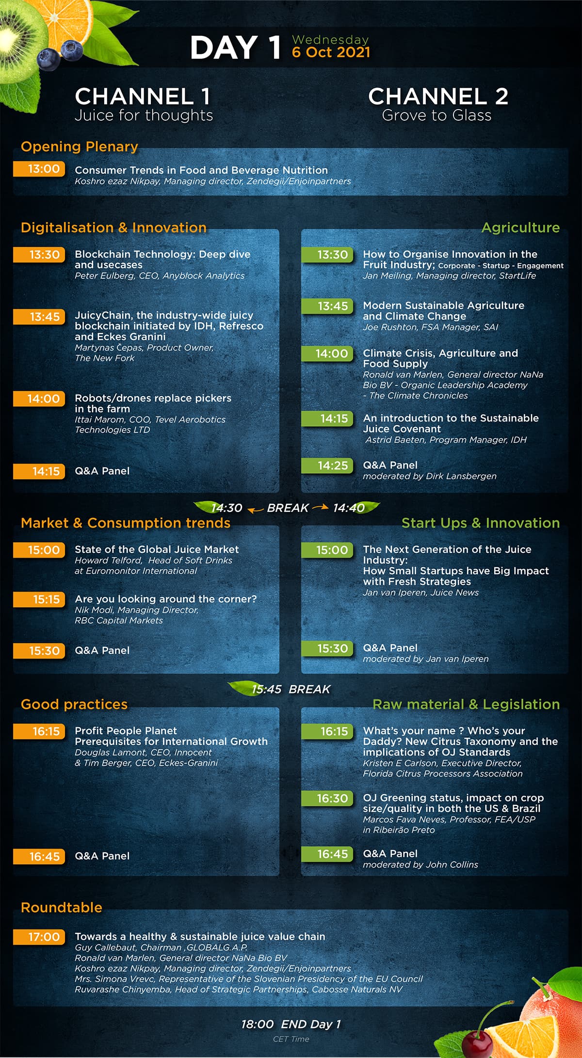agenda day one